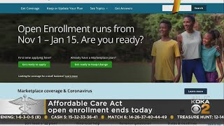 Affordable Care Act open enrollment ends on Sunday