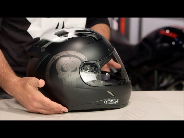 HJC Marvel Unisex-Adult Full face CL-17 Punisher 2 Motorcycle Helmet MC-5SF, Medium