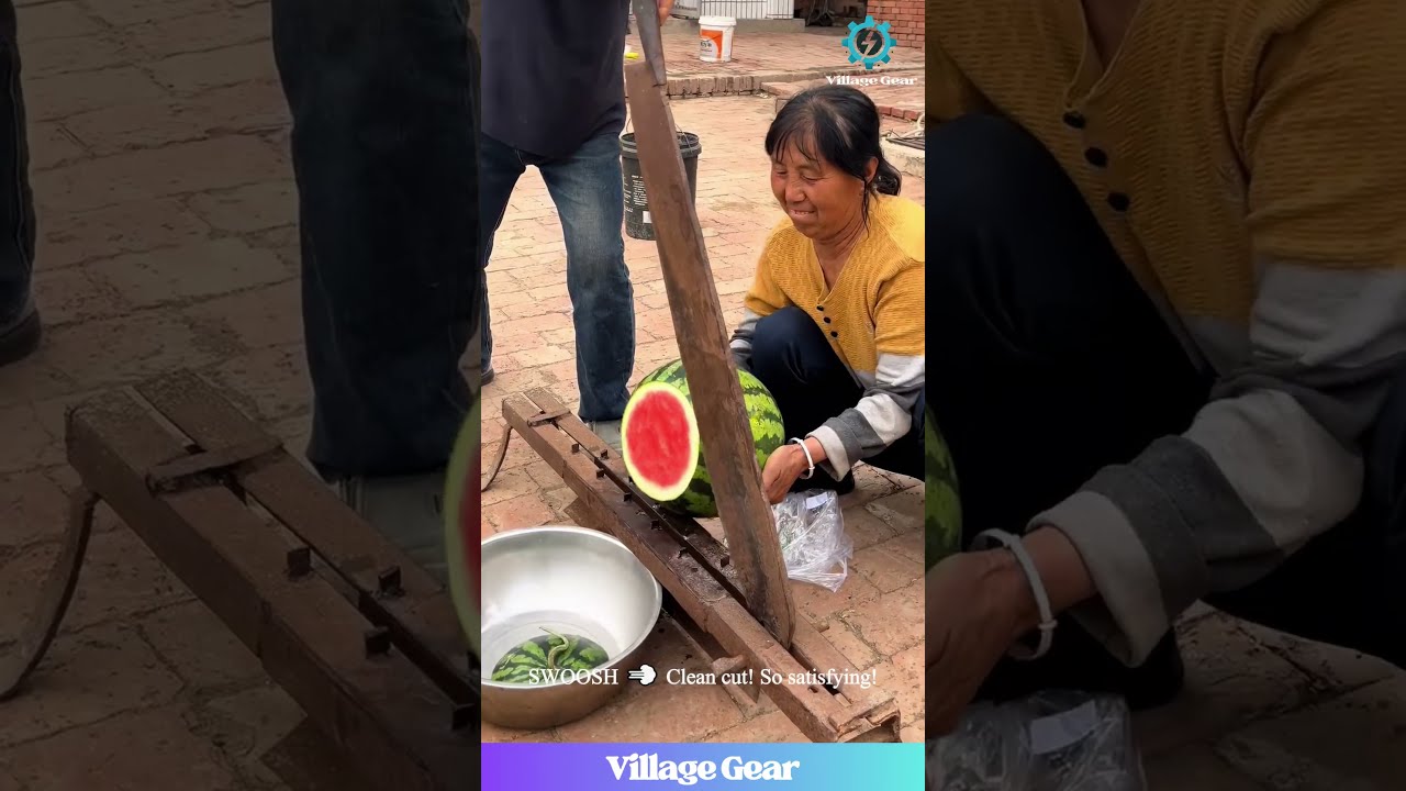 Watermelon GUILLOTINE This Fruit Cutting Is Next Level Funnygadgets Kitchenfun Satisfyingaf