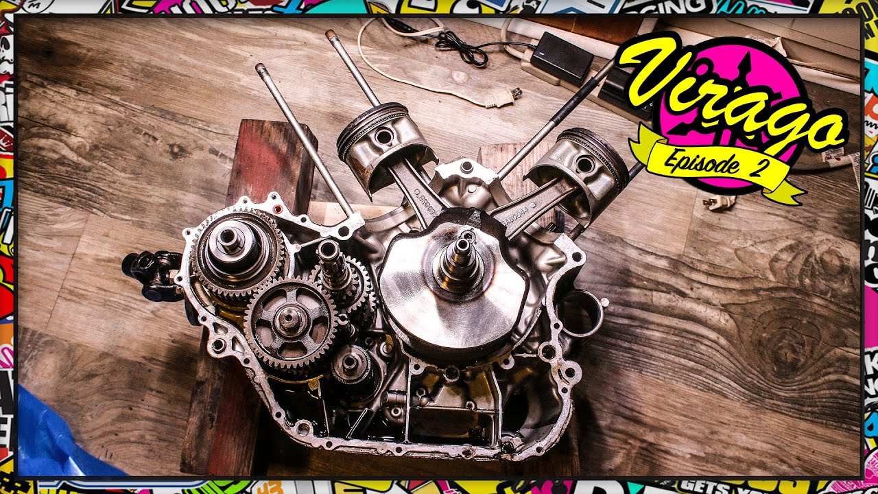 [Ep 02] Yamaha Virago XV920 Cafe Racer Project - Engine Disassembly