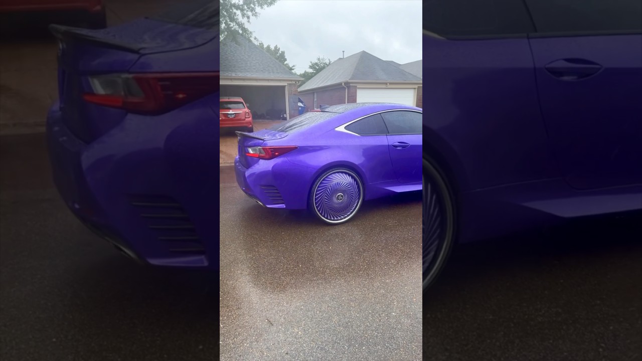 Candy Purple Lexus RC on 24' DUB Floaters - YouTube
