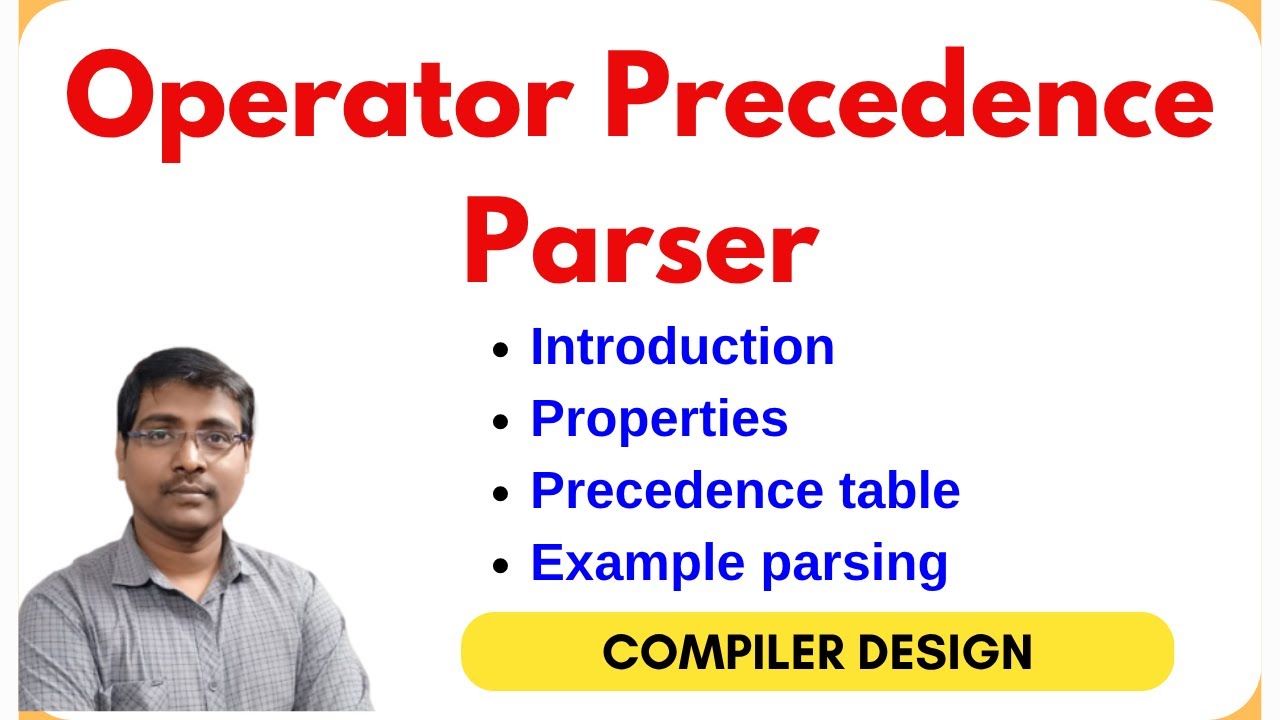 Operator Precedence Parser in Compiler Design | Construction, Algorithm ...