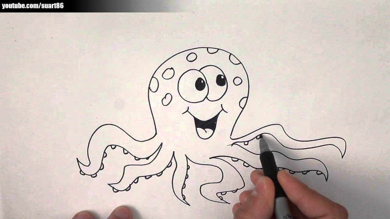 Como dibujar un pulpo - YouTube