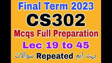 Cs302 Finalterm preparation 2023|cs302 finalterm mcqs 2023|cs302 finalterm preparation 2023| #cs302