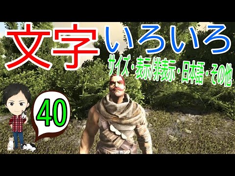 【アーク初心者0からガイド#40】文字の設定・弄る方法！サイズ・表示／非表示・日本語入力・ズームetc【ARK Survaival Evolved PS4版】