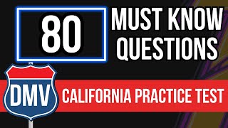 California DMV Practice Test 2024 - For Seniors and New Permit (80 Must Know Questions)