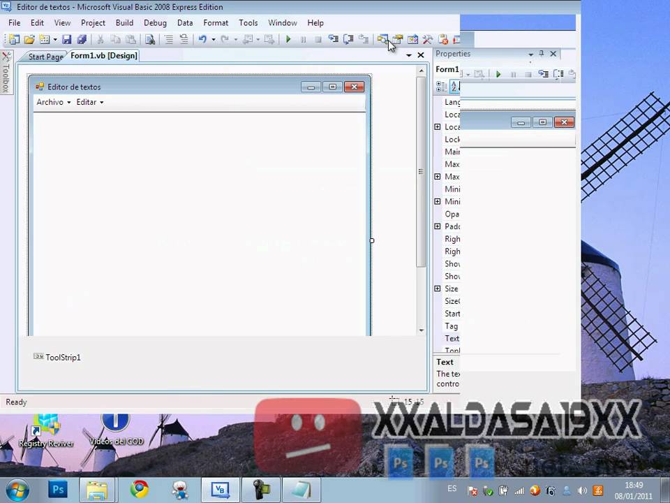 Editor de Textos Visual Basic 2008 - YouTube