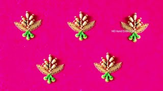 Beautiful Buti Work on Plane Sarees/ Blouses with Normal Needle Work