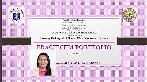 LDM 2 PRACTICUM PORTFOLIO W/ FREE EDITABLE SAMPLE IN POWERPOINT FORMAT