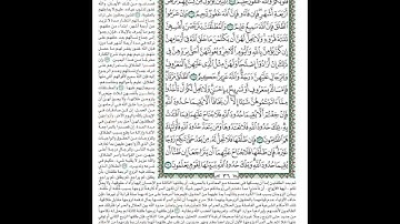 الصفحة٣٦من المصحف الشريف برواية حفص عن عاصم القارئ د.بريك سعد بريك- إجازة التجويد من الأزهر الشريف