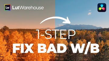 Davinci Resolve: How To Fix White Balance 1-Step