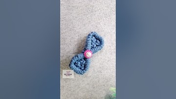 Macrame Bow Hair Clip | DIY Hair Pin | #shorts #ytshorts #hairclip #macrametutorial #hairaccesories