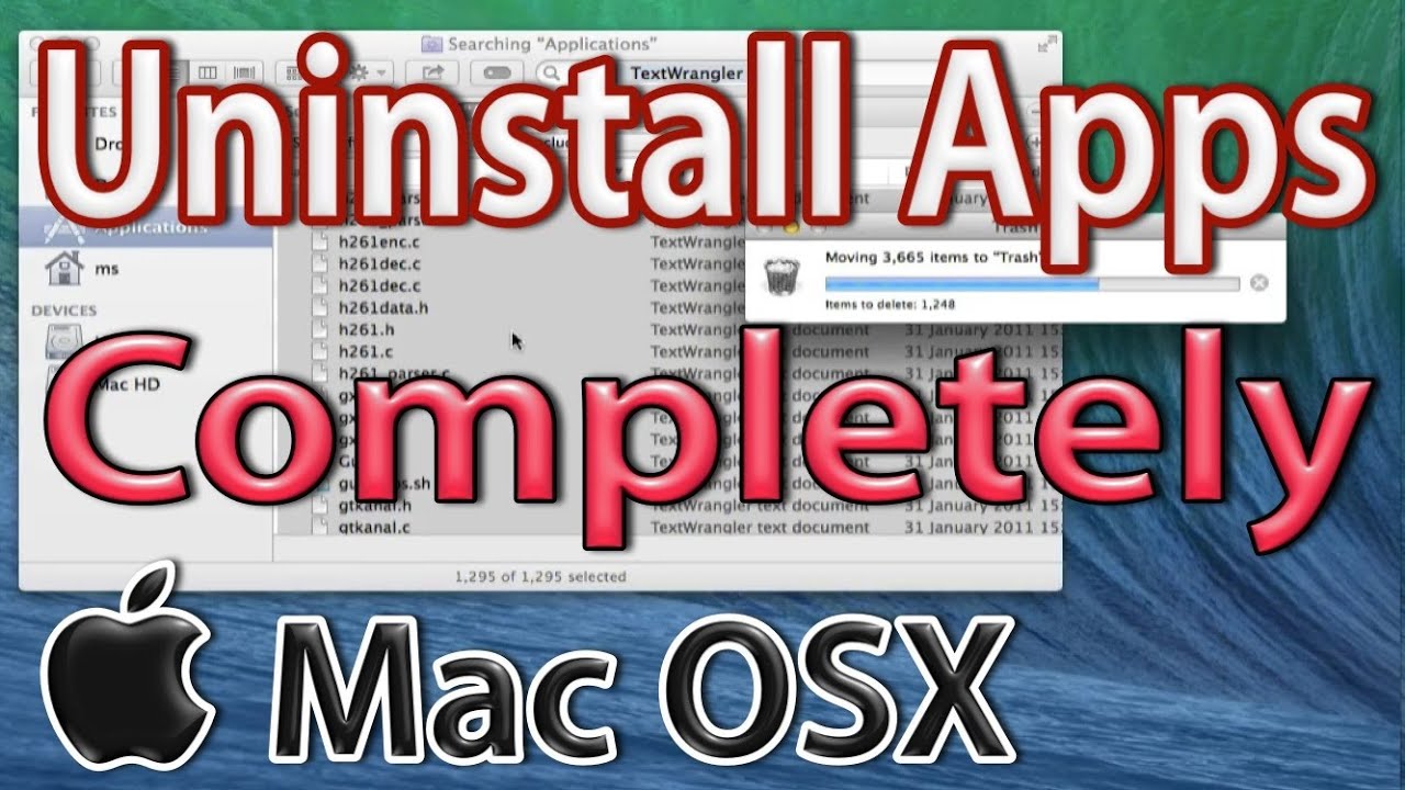 How to uninstall applications on mac os youtube