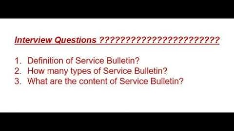 Aerospace Technical Publications Service Bulletin