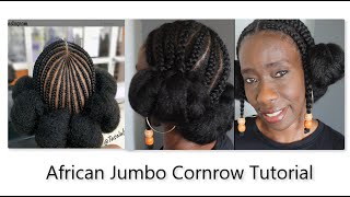 BEAUTIFUL INSTAGRAM INSPIRED AFRICAN BRAIDED HAIRSTYLE #tasalaHQ #cornrows #uknaturals #healthyhair