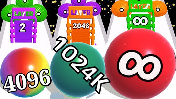 Satisfying mobile game - Ball Run infinity gameplay walkthrough max level part 1