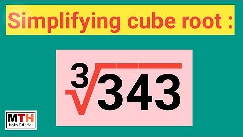 Cube root of 343 explained