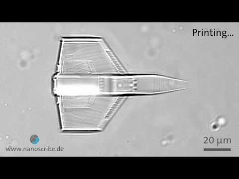 Microscale printing of a spaceship - YouTube