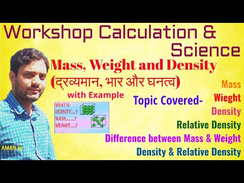 Mass, Weight and Density || Workshop Calculation and Science || ITI First Year Trainees || Aman Sir