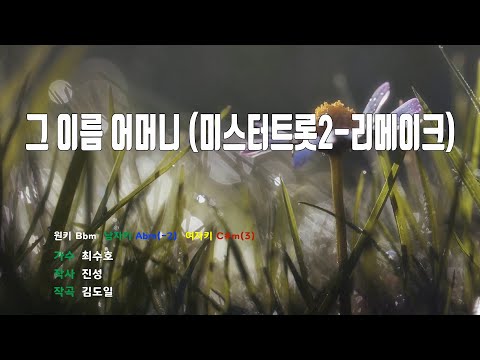 [은성 반주기] 그이름어머니(미스터트롯2-리메이크) - 최수호
