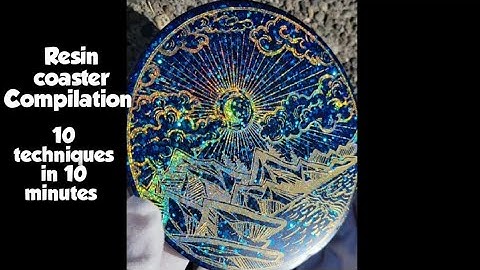 10 resin coaster techniques in 10 minutes Resin coaster compilation | Unintentional ASMR Calm Voice
