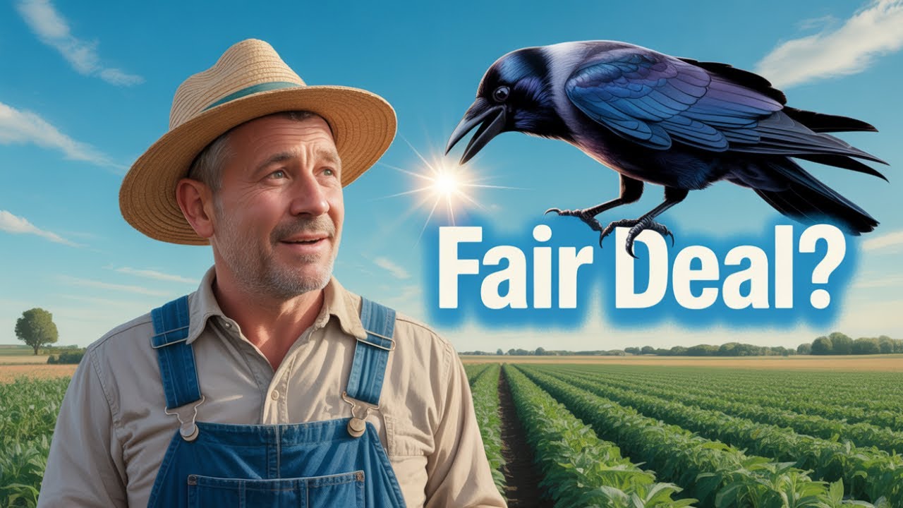 Честный ворон и фермерское поле | World of ToonSeries | Истории на английском языке