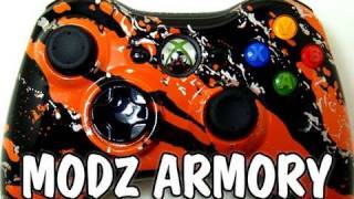 Custom Xbox 360 Controller - Orange Splatter | Modz Armory