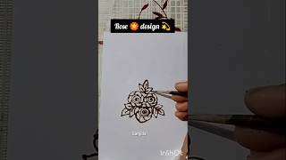 simple Rose design 🌹#shorts #mehndi