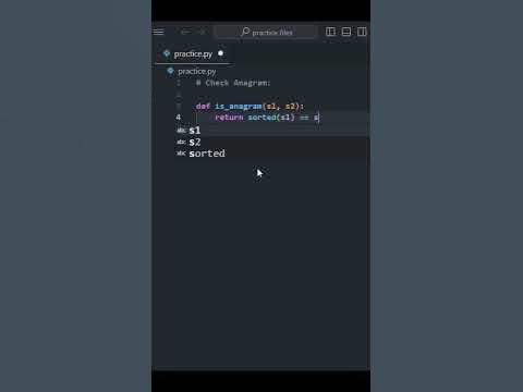Check Anagrams | #python #pythonprogramming#coding#learnpython # ...