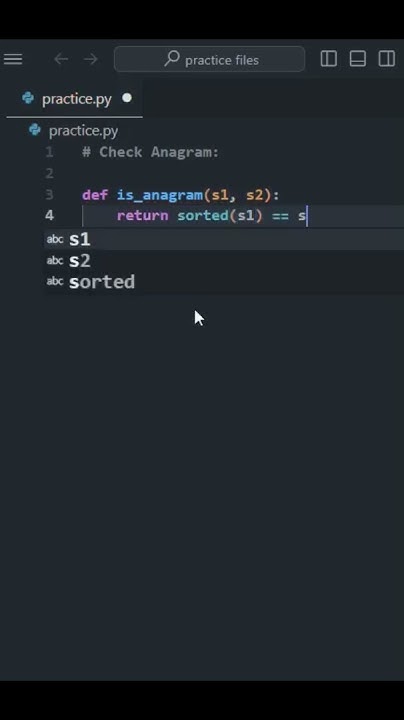 Check Anagrams | #python #pythonprogramming#coding#learnpython # ...
