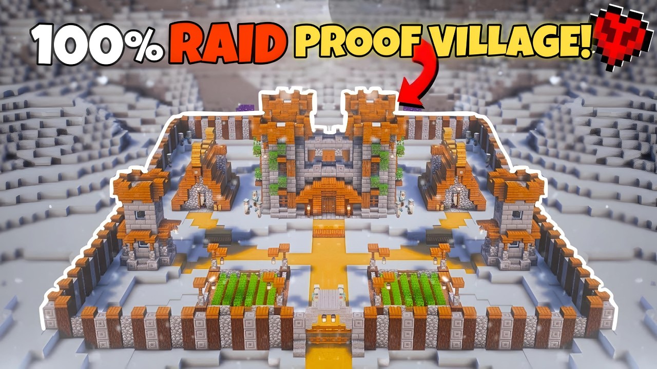 I MAKE 100% RAID PROOF VILLAGE in Minecraft ' HARDCORE '