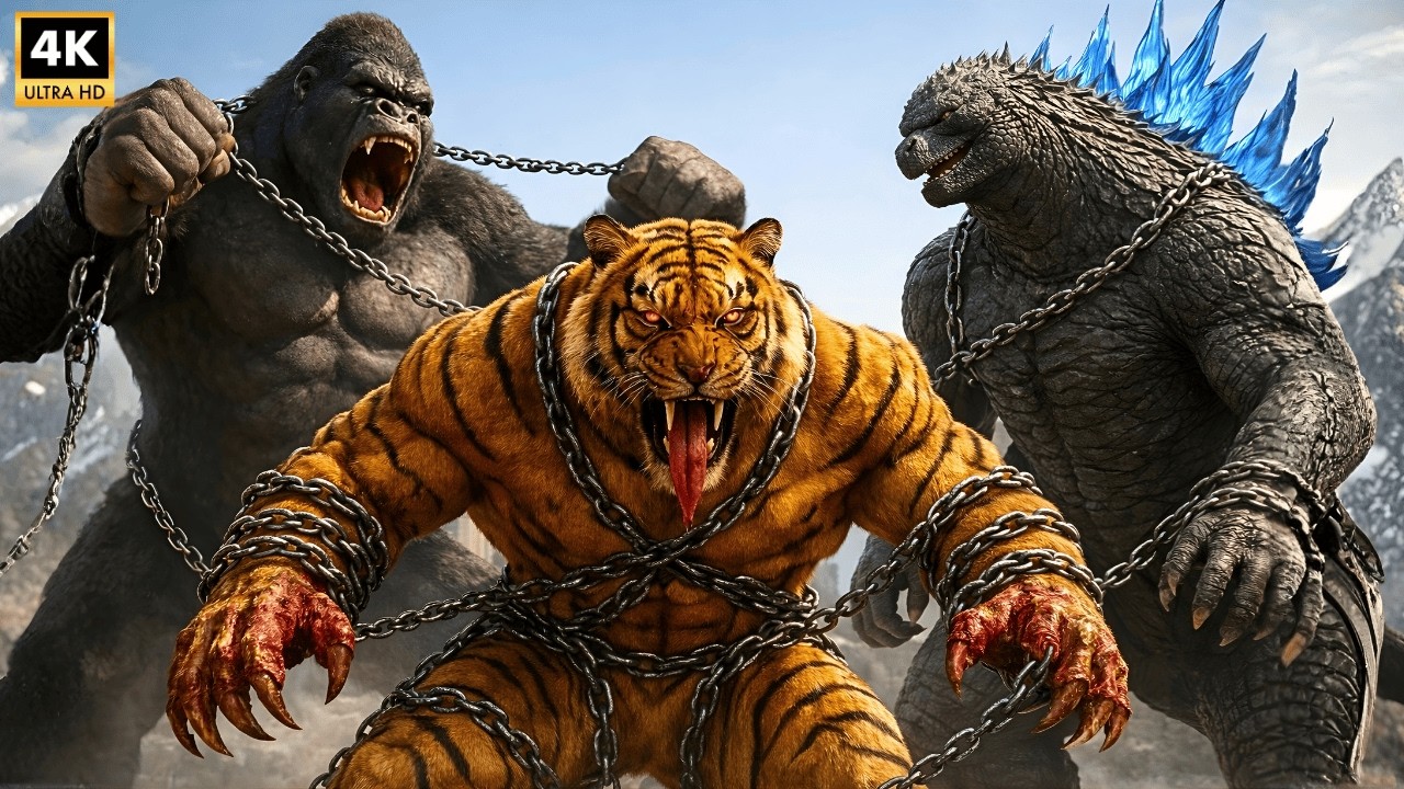King Kong & Godzilla vs. Tiger Man: City Destruction Begins