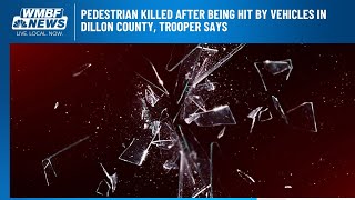 Pedestrian killed after being hit by vehicles in Dillon County, trooper says