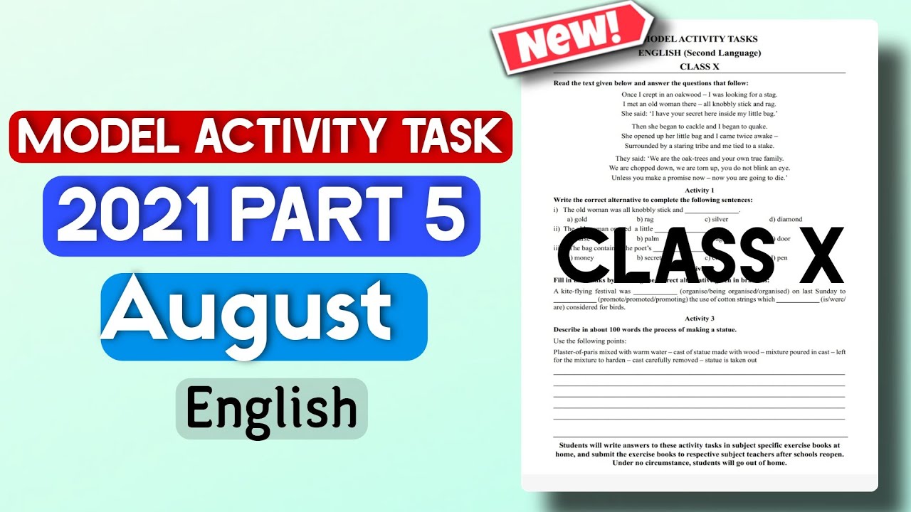 Class 10 Model Activity Task English Part 5 For August| 2nd Section 2021 - YouTube class-10-model-activity-task-english-part-5-for-august-2nd-section-2021-youtube