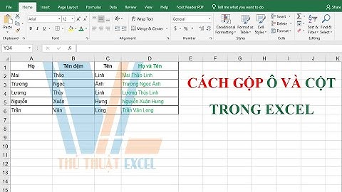 Cách gộp nhiều ô thành 1 ô dữ liệu trong Excel