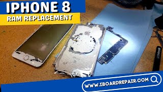 How to replace iPhone 8 RAM  Shorted SDRAM Data Recovery Repair