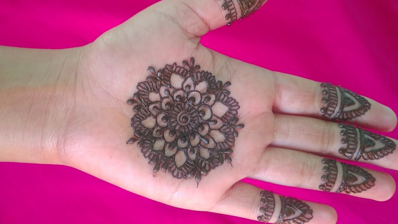 Easy Mandala Mehndi Design Step by Step | Full Hand Palm Mehndi Tutorial 🌸 #mehndi #henna 