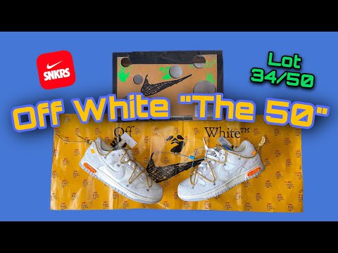 NIKE × Off-White dunk low of 50\"48\" Off White X Dunk Low 'Lot 34 Of 50' - Nike - DJ0950 102