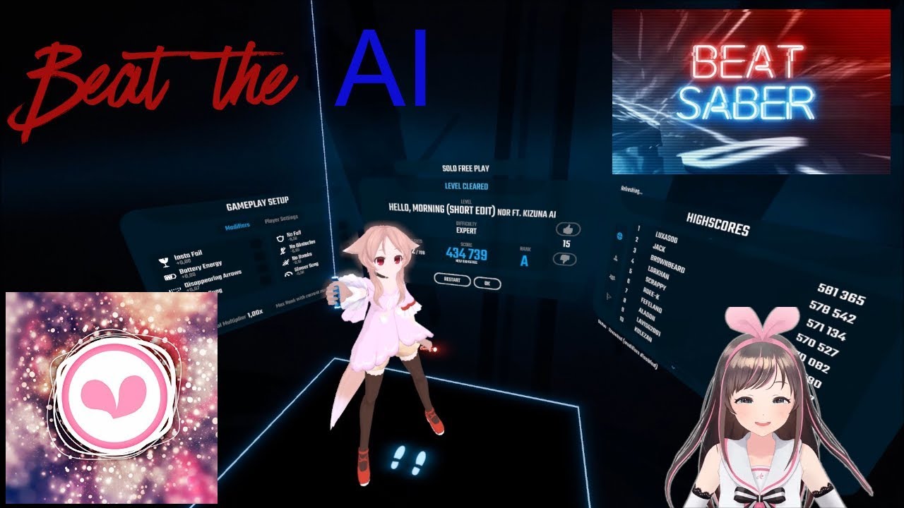 Beat Saber Kizuna AI Hello, Morning (Expert) YouTube