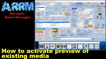 ARRM : How to activate preview of existing media