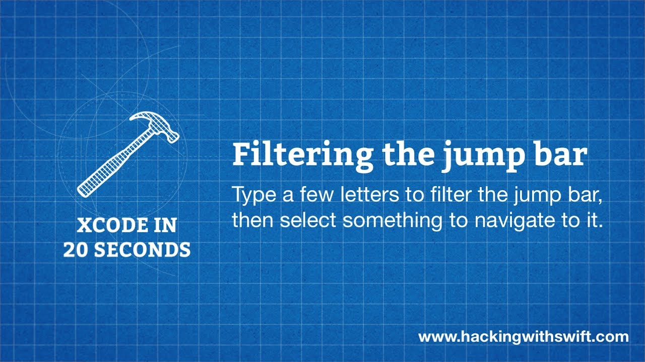 Xcode in 20 Seconds: Filtering the jump bar