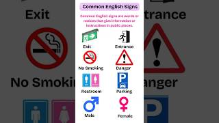Learn English Signs in 20 Seconds! Basic English Signs for Beginners #english #learnenglish