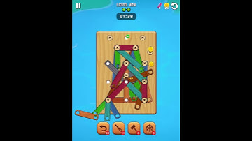 Wood nuts and bolts level 424 gameplay and solution. Easy and hard.