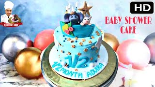 Baby Shower cake ।M Cake Craft would New video 2022 | Easy Baby Shower Cake + Bear cake Topper