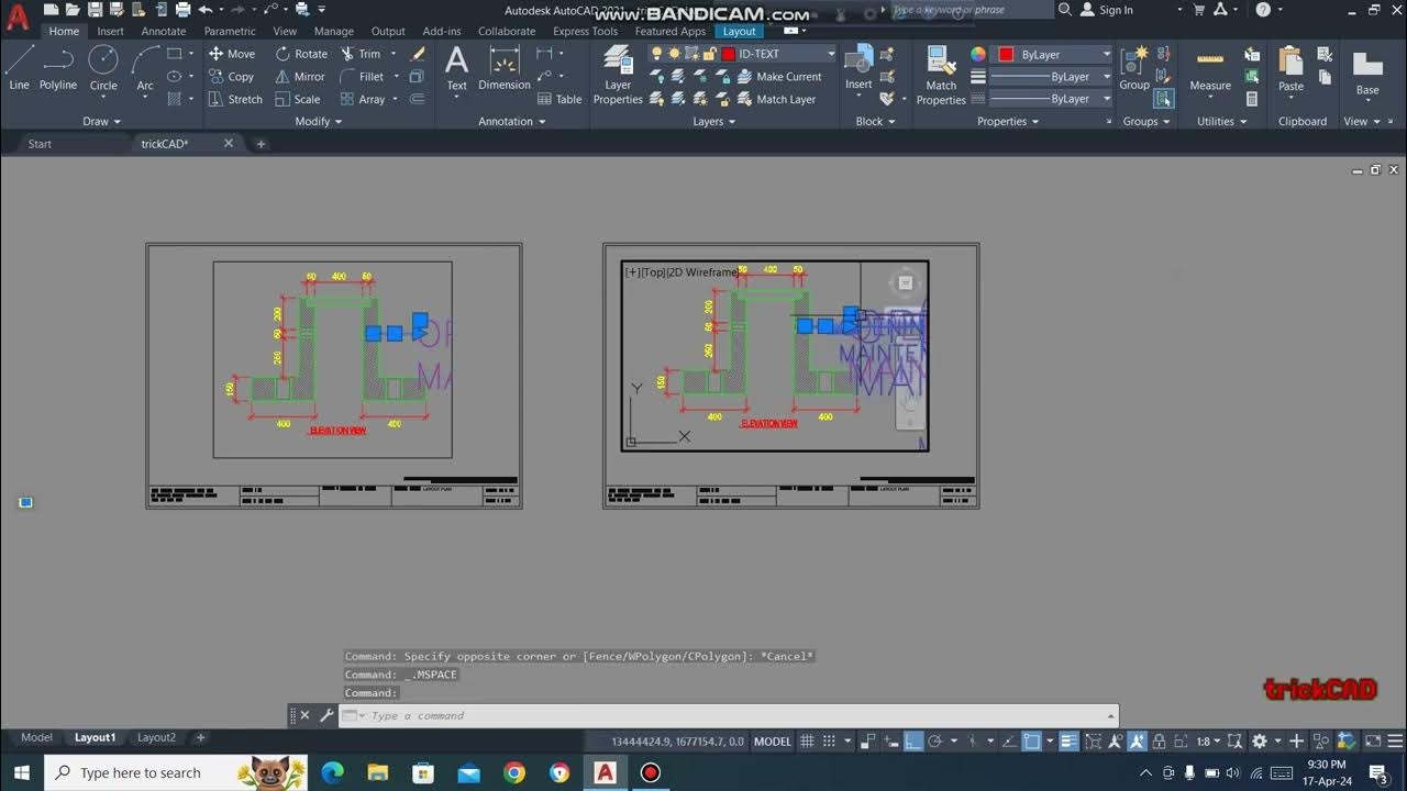 How To Plot Drawing In Layout View