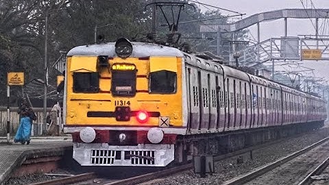 Quick Speedy Colourful EMU Trains in Foggy Winter | Katwa-Howrah EMU Local Train | Eastern Railways