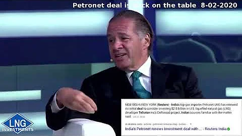 Tellurian renews deal talks with Petronet. LNG news that could be huge.