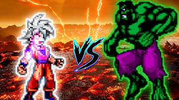 Goku DBS V3 (all form) VS Hulk V2 in Jump Force Mugen
