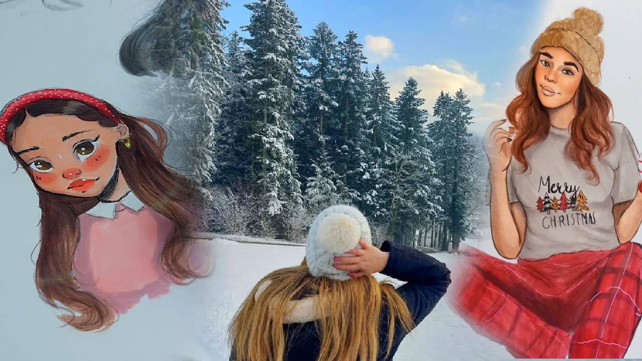 Stúdió vlog! Változások, téli hangulat, rajzfilmes karakter rajz és divat illusztráció készítése!