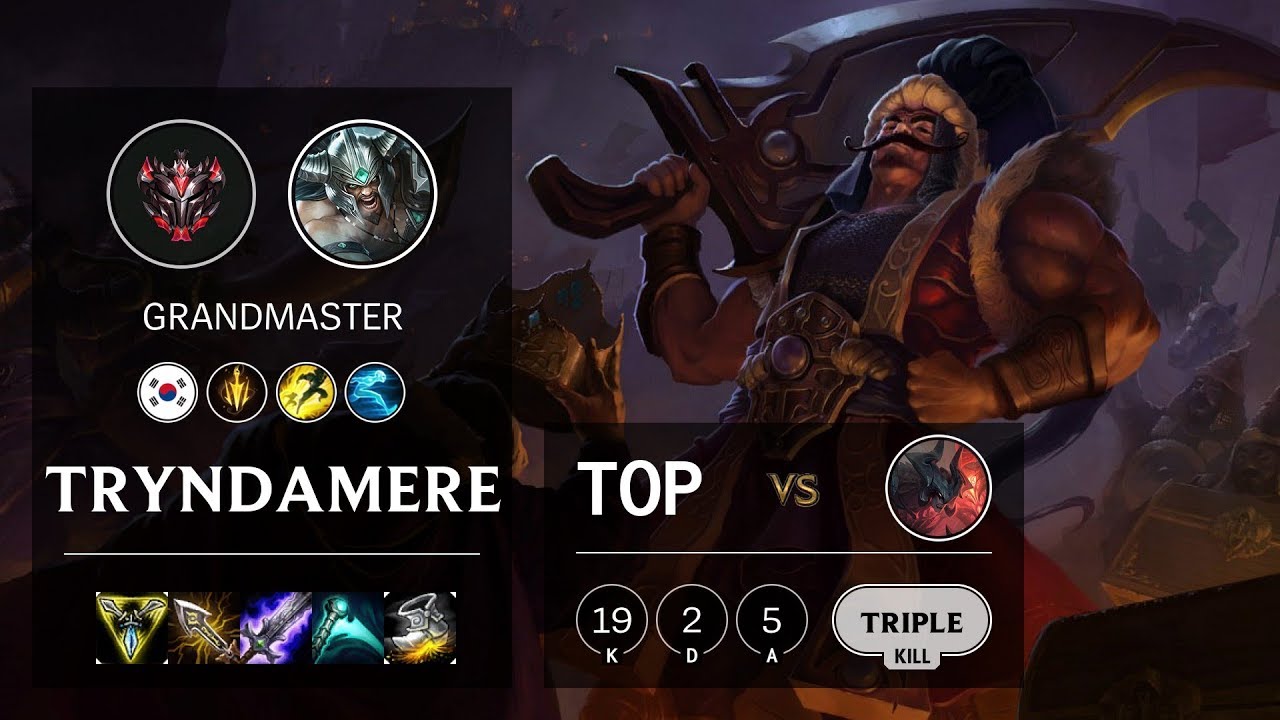 Tryndamere Top Vs trox Kr Grandmaster Patch 10 9 Youtube